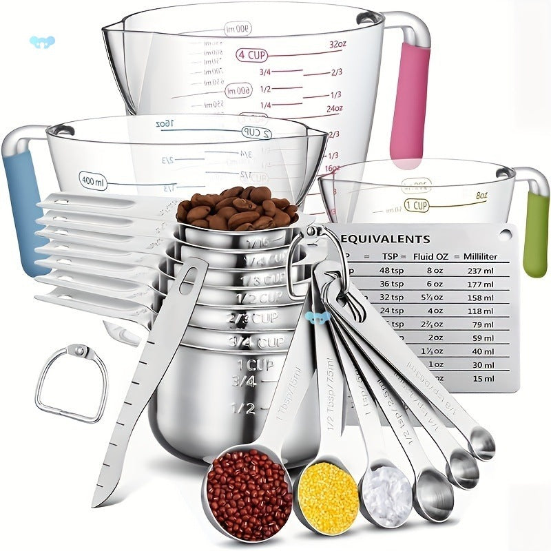 Measuring Cups And Spoons Set Stains Steel