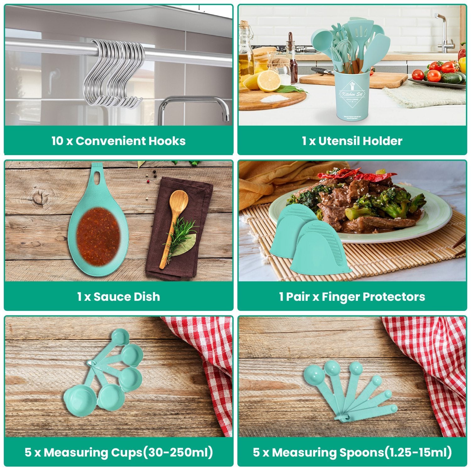 35Pcs Kitchen Utensils Set - Cookware Essentials | Food Safe, ]