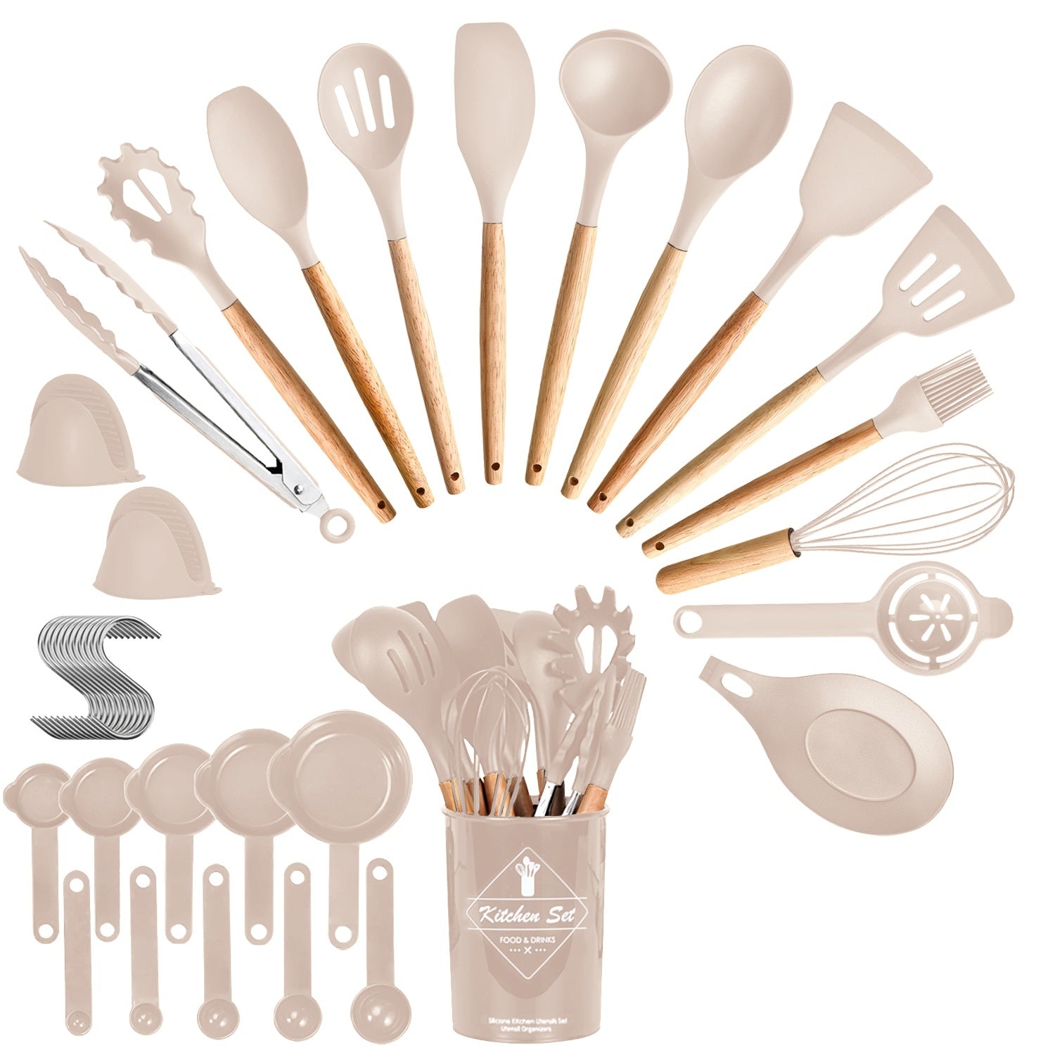 35Pcs Kitchen Utensils Set - Cookware Essentials | Food Safe, ]
