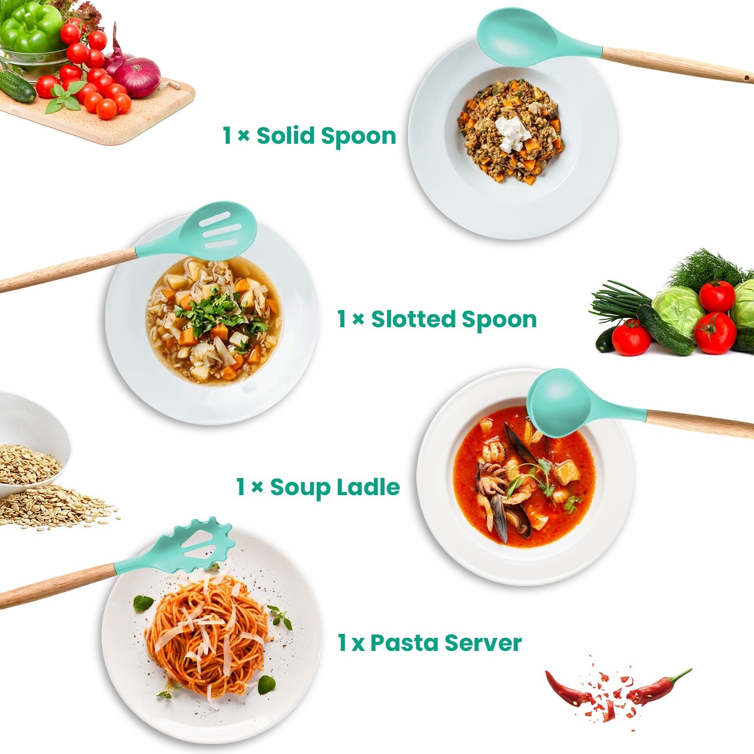 35Pcs Kitchen Utensils Set - Cookware Essentials | Food Safe, ]